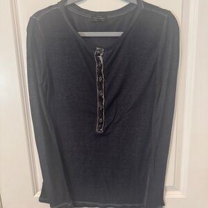 Lucky Brand thermal henley-Charcoal Gray-Sz M
